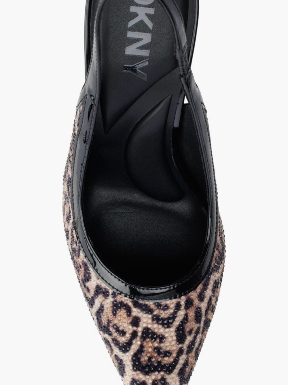 DKNY Leopard Print Cinette Slingback Pointed Toe Pump - Picture 3 of 4